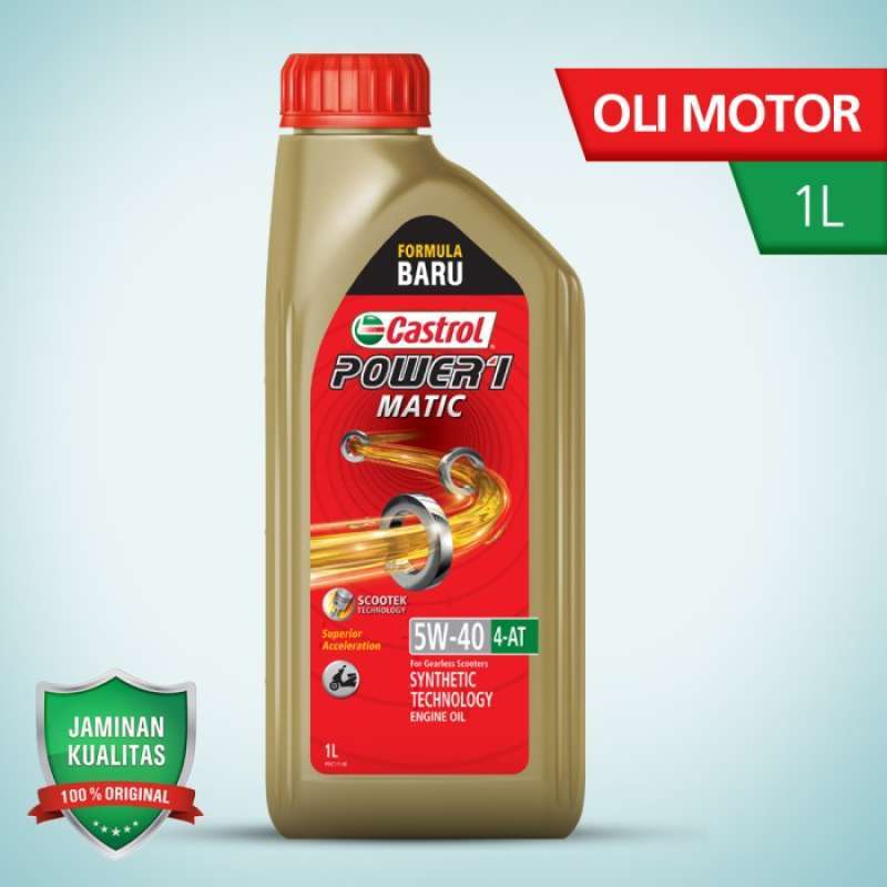 Jual Oli Mesin Motor Castrol Power1 Matic 5w-40 Kemasan 1l Di Seller