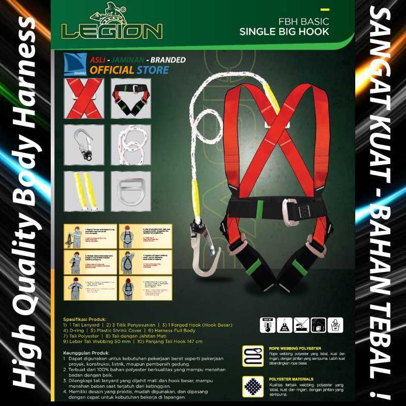 Jual Tali Keselamatan Safety bing TANGGUH Full Body Harness Single