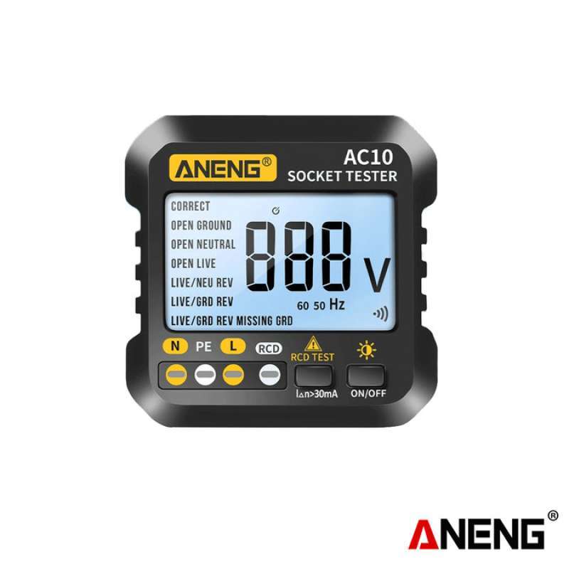 Jual ANENG AC10 STOP KONTAK VOLTAGE TESTER DETECTOR GROUNDING WIRE