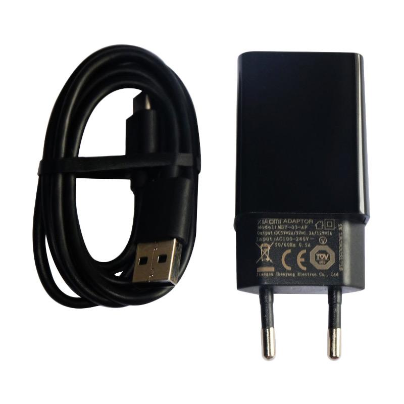 Jual Xiaomi Original Charger Head and USB Type-C Data Cable - Black di