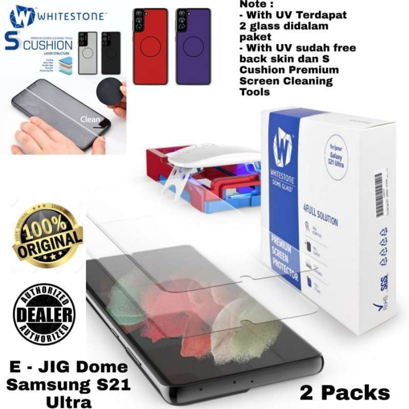Whitestone E - JIG Dome UV Tempered Glass Samsung Galaxy S21 Ultra - Juli 2...