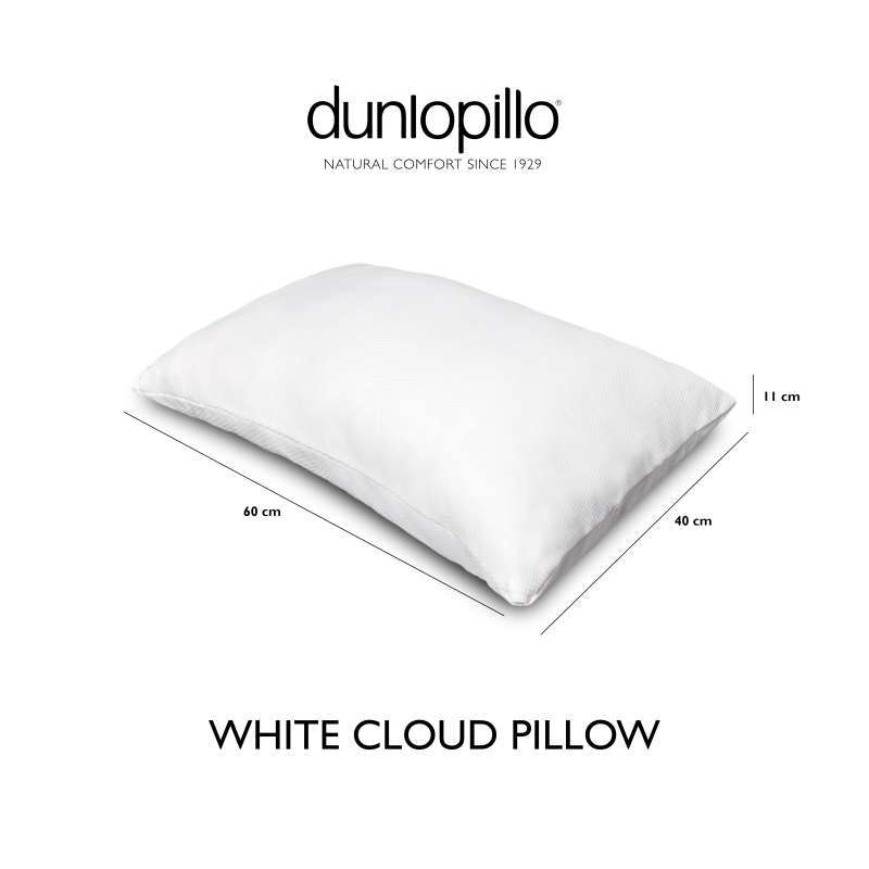 Promo Dunlopillo White Cloud Polyester Fibre Pillow Putih Diskon 70