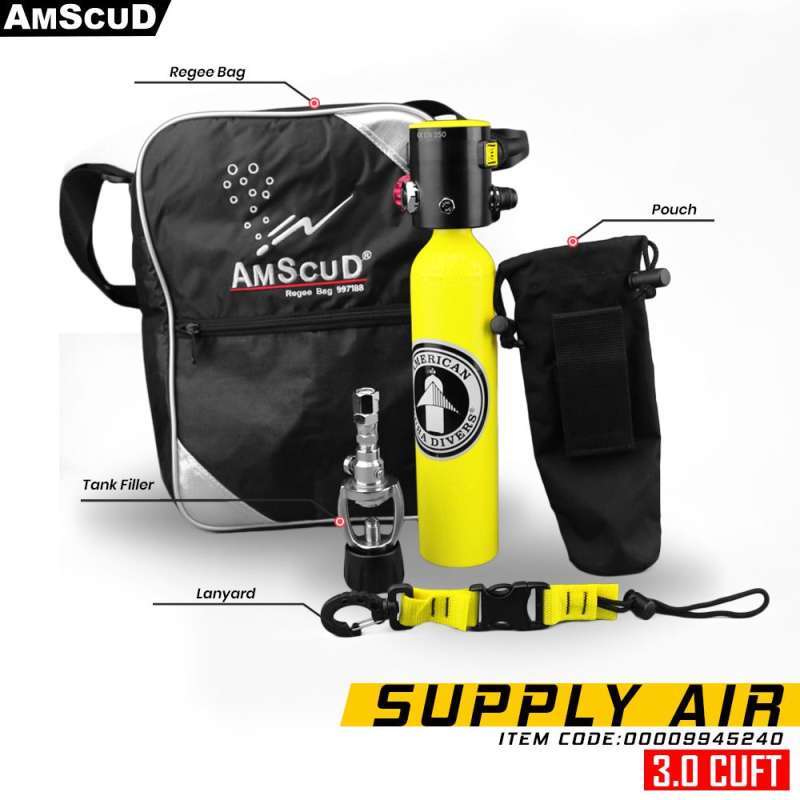 Jual AmScuD Pony Bottle 3 Cuft Scuba Tank Emergency Supply Backup Tank