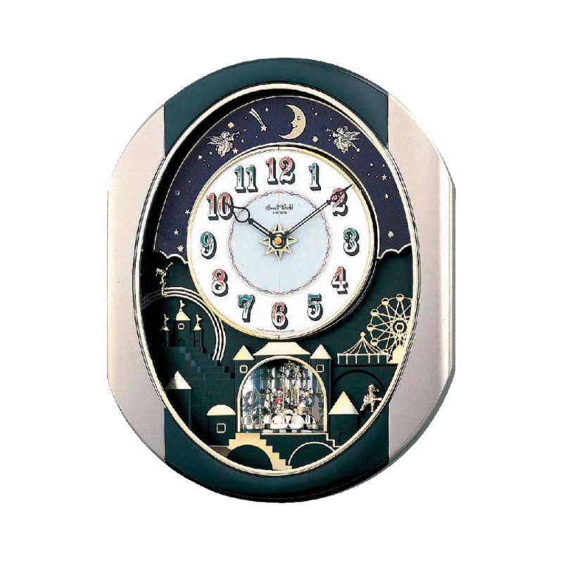 Promo Rhythm Magic Motion 4MH751WD1 Peaceful Night 30 Songs Swarovski Crystal Japan Original Jam