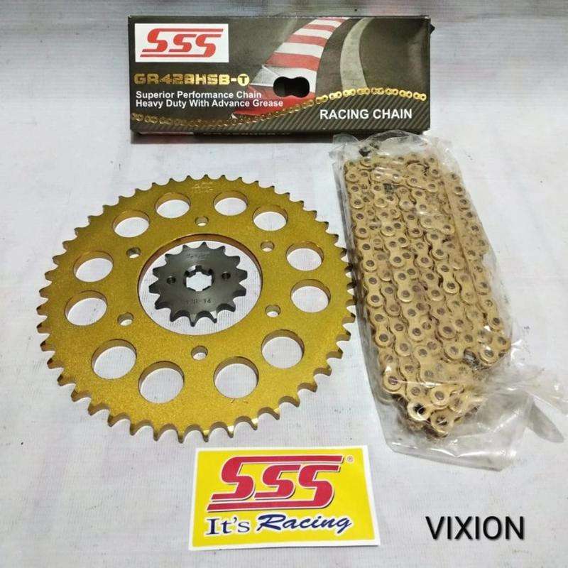 Jual Gear Set Sss R15 V2 / Xabre Gold + Rantai Hsbt 428 140 Di Seller
