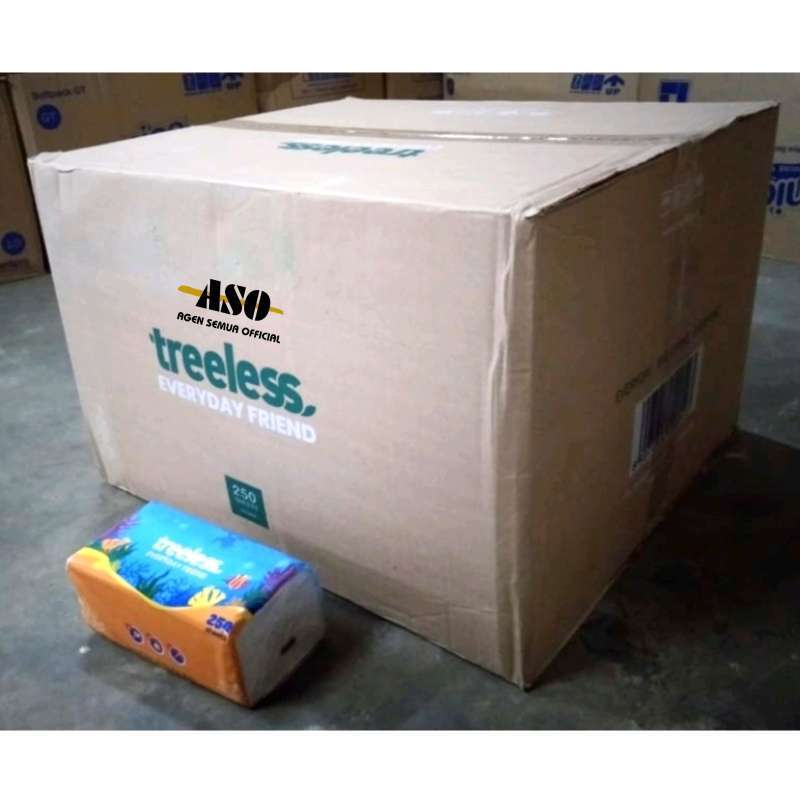 Jual Tisu Tissue TREELESS 250 Sheet 2ply [ 60pc/ karton ] PROMO !!! di ...