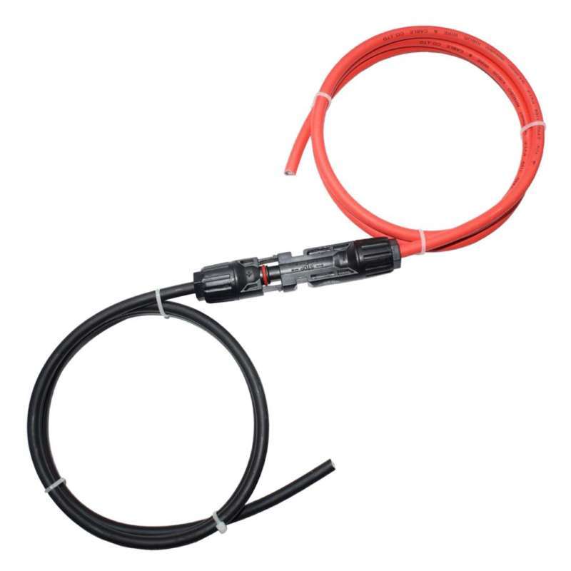 Jual 2Pieces 1M 10AWG Solar Panel Extension Cables W/ Female&Male