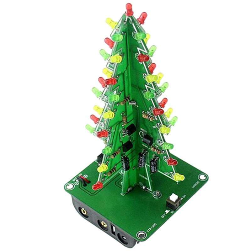Jual 3d Tree Led Diy Kit Led Flash Circuit Kit Pcb Board Kit Christmas