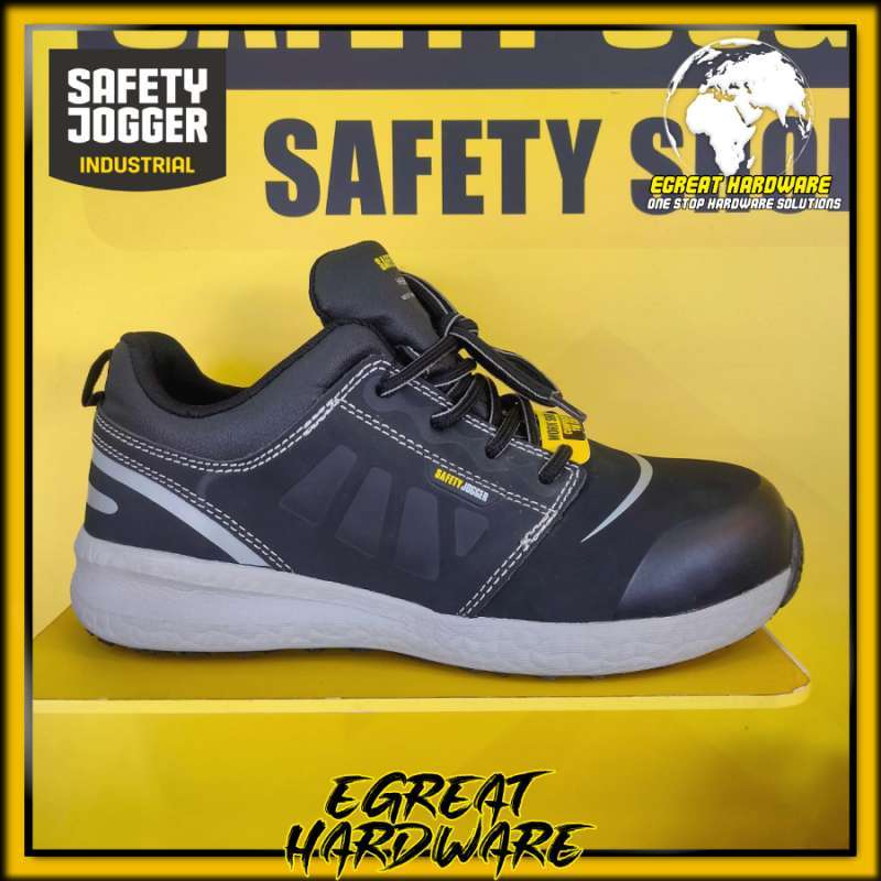 Jual Sepatu Safety Jogger Rocket S1P HRO SRC Terbaru Composite 41 Abu
