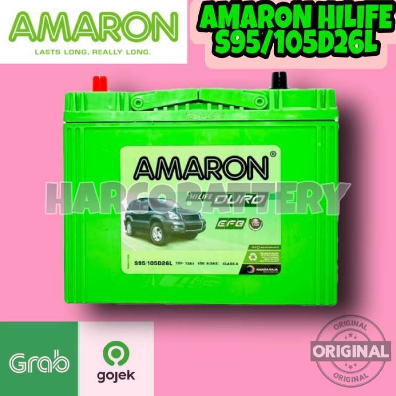 Jual AKI MOBIL TOYOTA VELLFIRE S95 / 105D26L AMARON HI LIFE di Seller