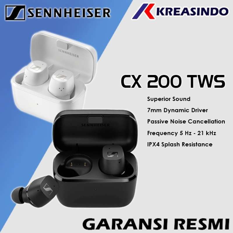 Jual SENNHEISER CX 200 / CX200 TWS True Wireless Garansi Resmi di ...