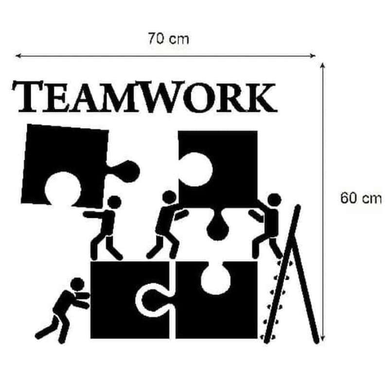 Jual Sticker Teamwork Puzzle 2 Wall Stiker Dingding Kantor Kaca Rumah ...
