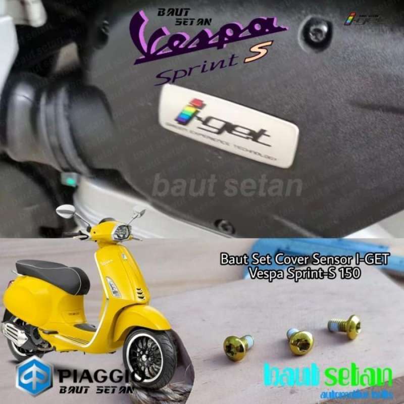 Jual Baut Set Cover IGET Vespa Matic Sprint Yelow di Seller Devil Bolts Parung, Kab. Bogor