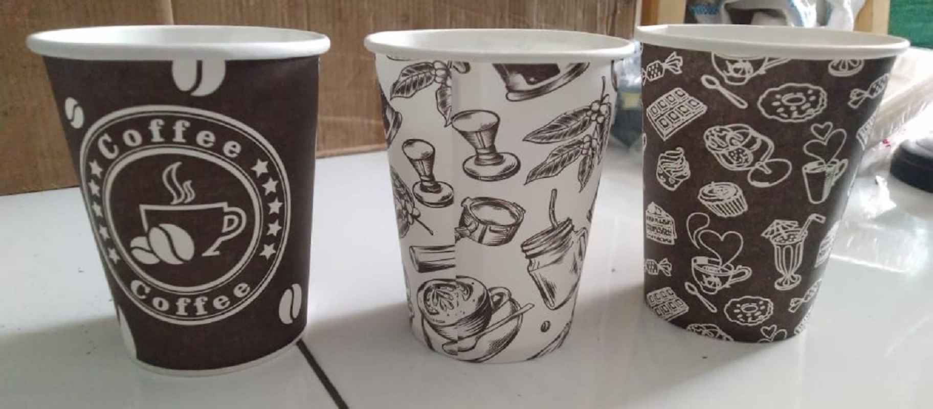 Promo Paper cup / Gelas kertas tahan panas 8 oz Motif isi 50 pcs Diskon ...