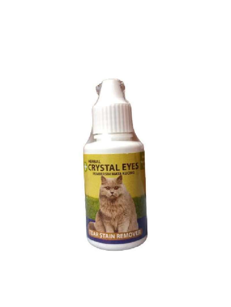 Jual Pembersih Mata Kucing Herbal Crystal Eyes 30ml Tear Stain Remover