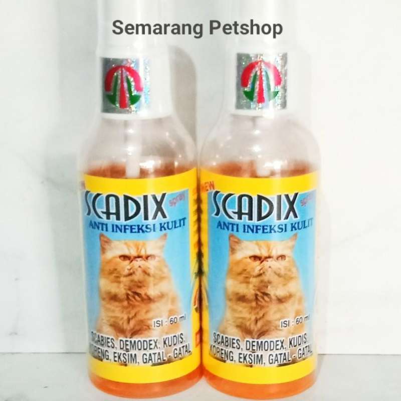 Jual Obat Scabies Kucing Semprot Spray SCADIX CAT Obat Demodex Kucing