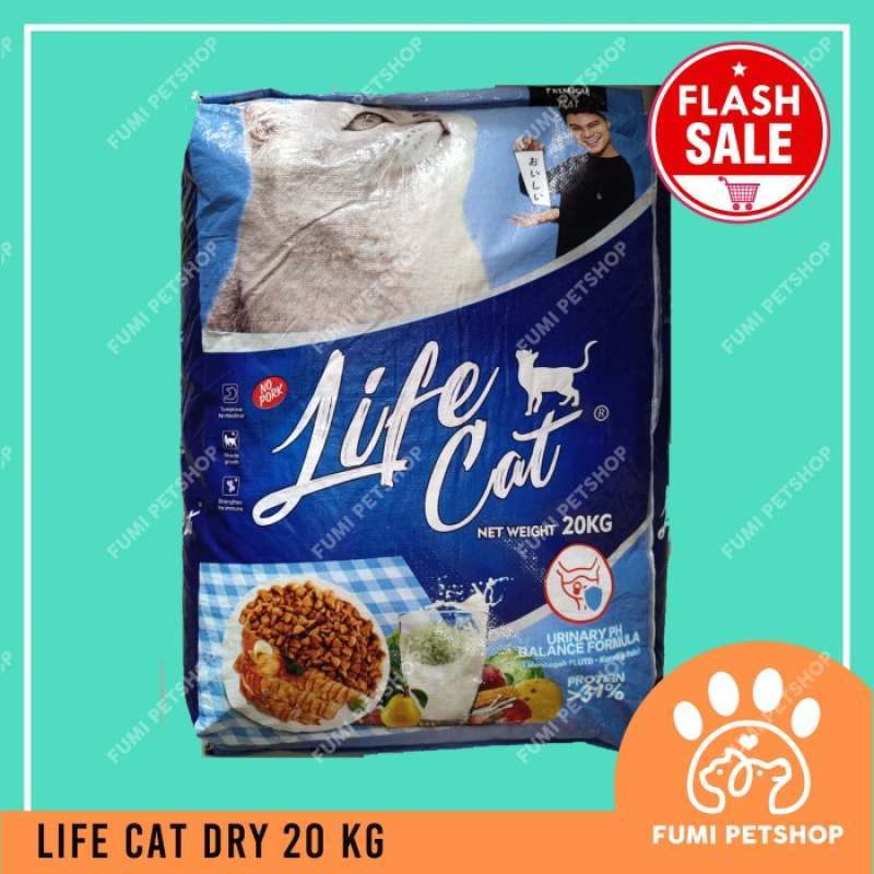 Jual Life Cat Adult & Kitten 20Kg Dry Cat Food Makanan Kucing Kering 20 ...