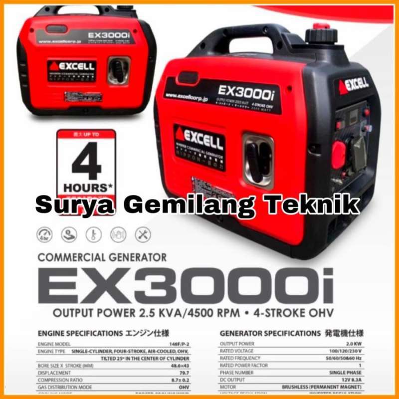 Jual Genset Super Silent 2000 watt Pro Quip Usa Mesin Genset Excell ...