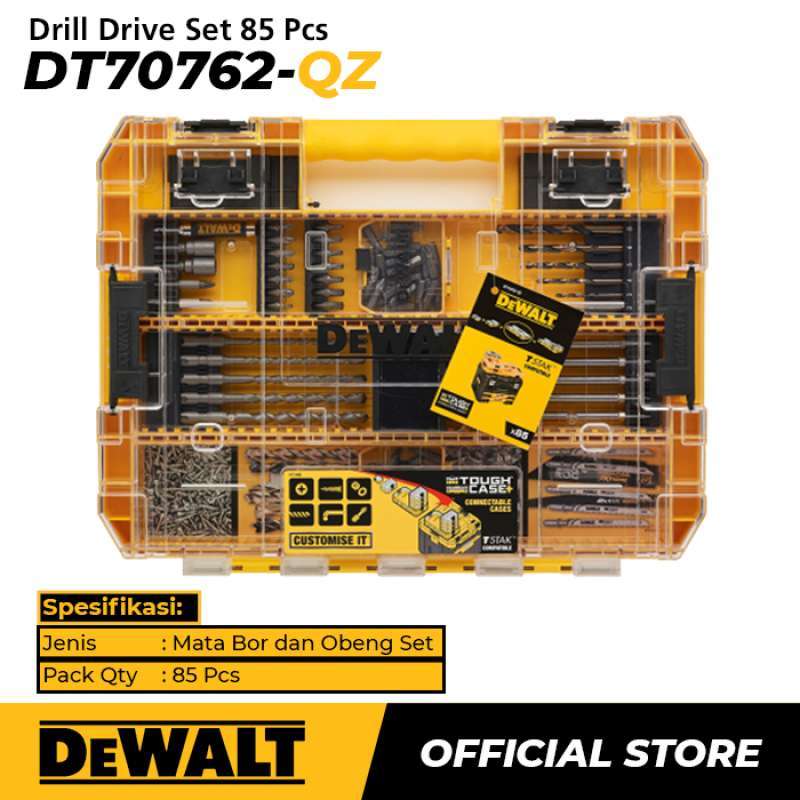 Promo Dewalt Drill And Screw Bit Set 85 Pcs / Mata bor dan Obeng Set ...