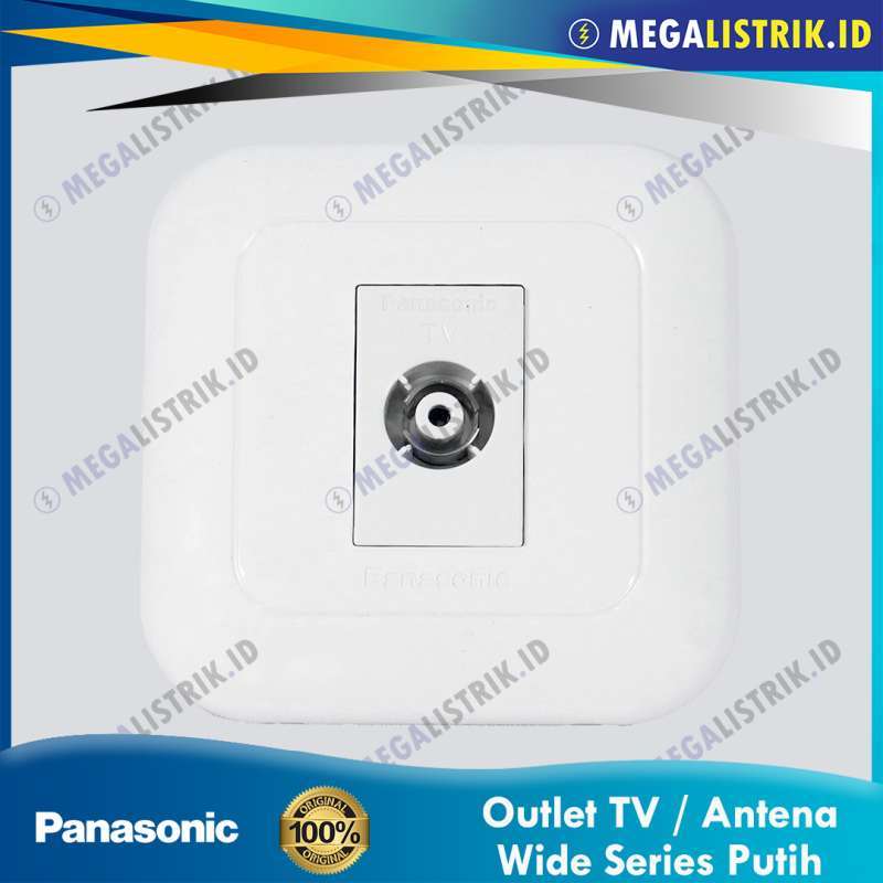 Promo Panasonic TV Outlet / Stop Kontak Antena / Socket Antenna Wide Series Putih WEJ2501 Diskon