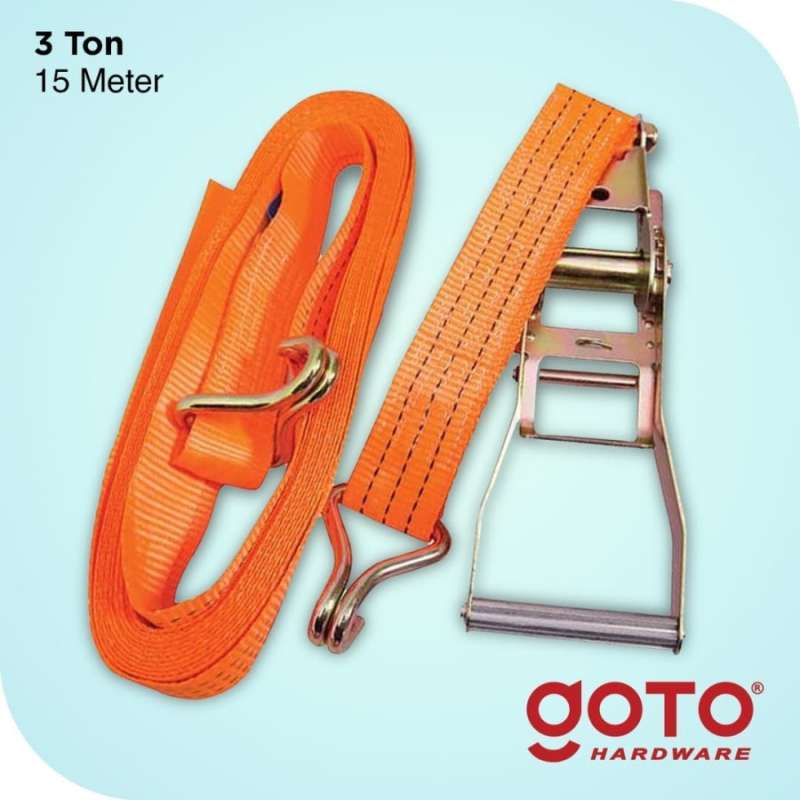 Jual bing Cargo Lashing Belt Ratchet Tie Down Trackbelt 3 Ton 15m