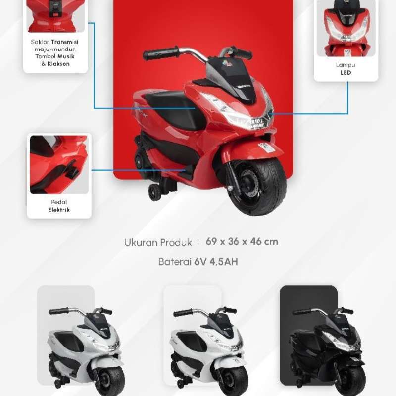 Jual MOTORAN AKI ANAK HONDA PCX PMB K 612C K612C K612 C LISENSI HONDA