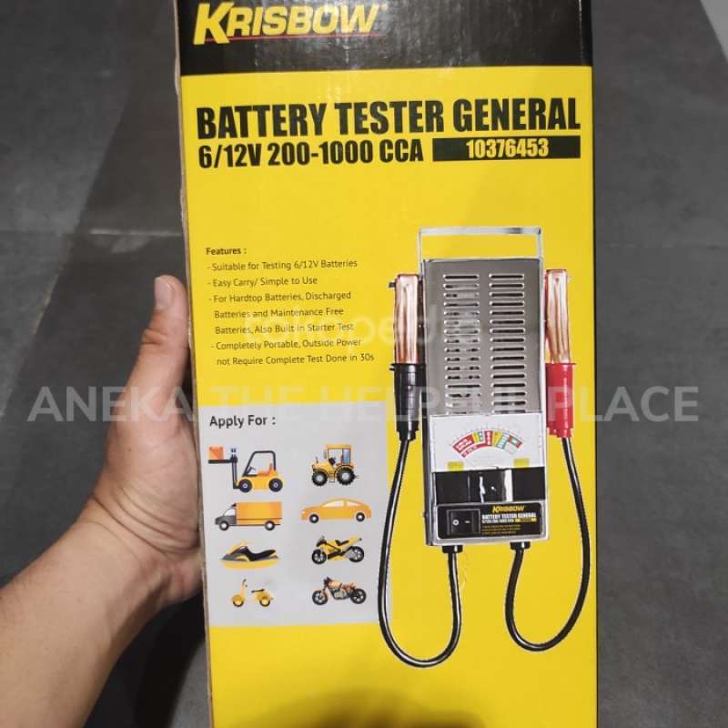 Promo Krisbow Tester Baterai / Tester Accu / Tester Aki Diskon 2% Di
