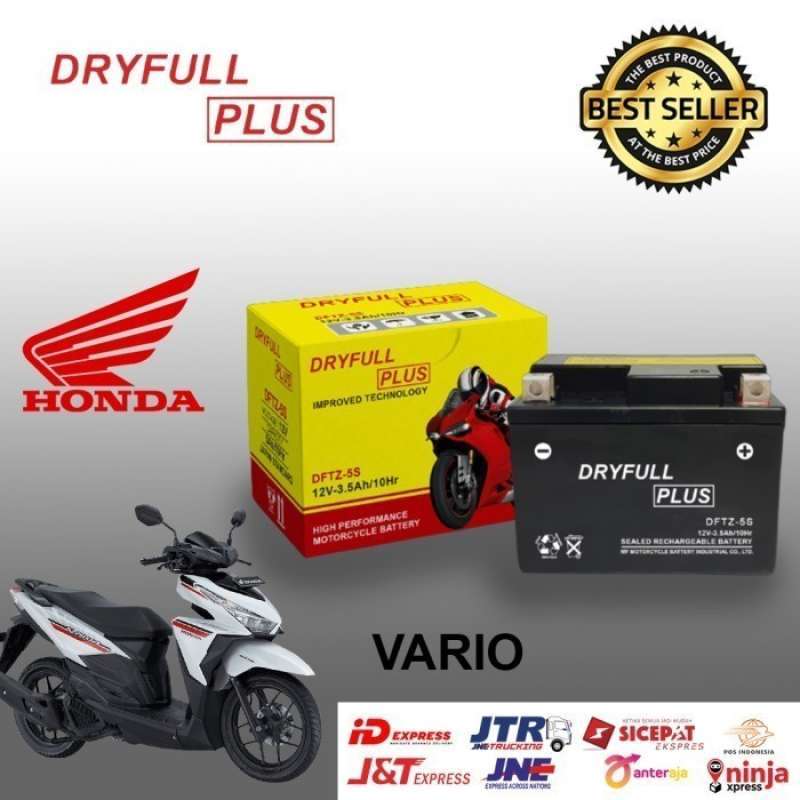 Jual Aki Motor Honda Vario AKI DRYFULL DFTZ5S ORIGINAL di Seller