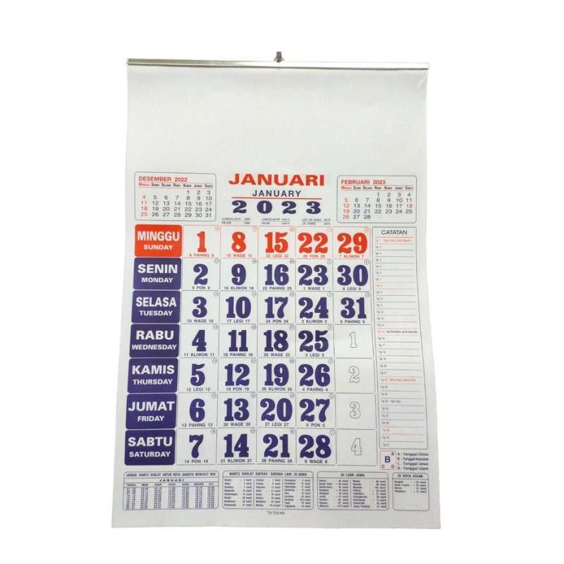 Jual Kalender Dinding / Calender Tahun 2023 Ukuran Medium ( 48 x 32 Cm