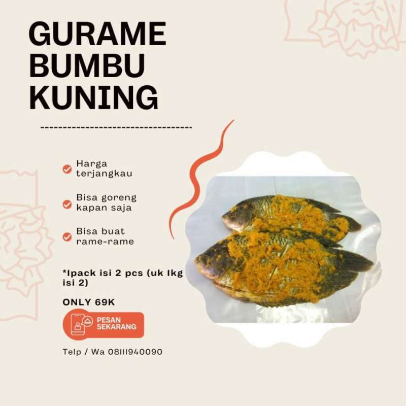 Jual Ikan Gurame Bumbu Kuning Kilo Siap Goreng Halal Di Seller Toko