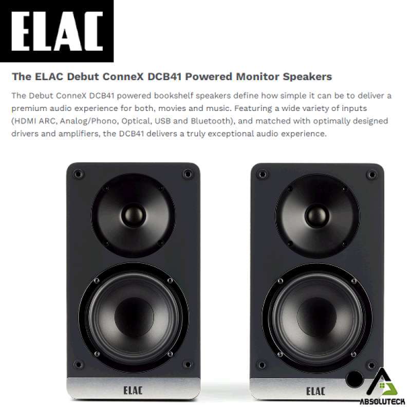 Jual Speaker ELAC Debut ConneX DCB41 Powered Monitor Speakers di Seller