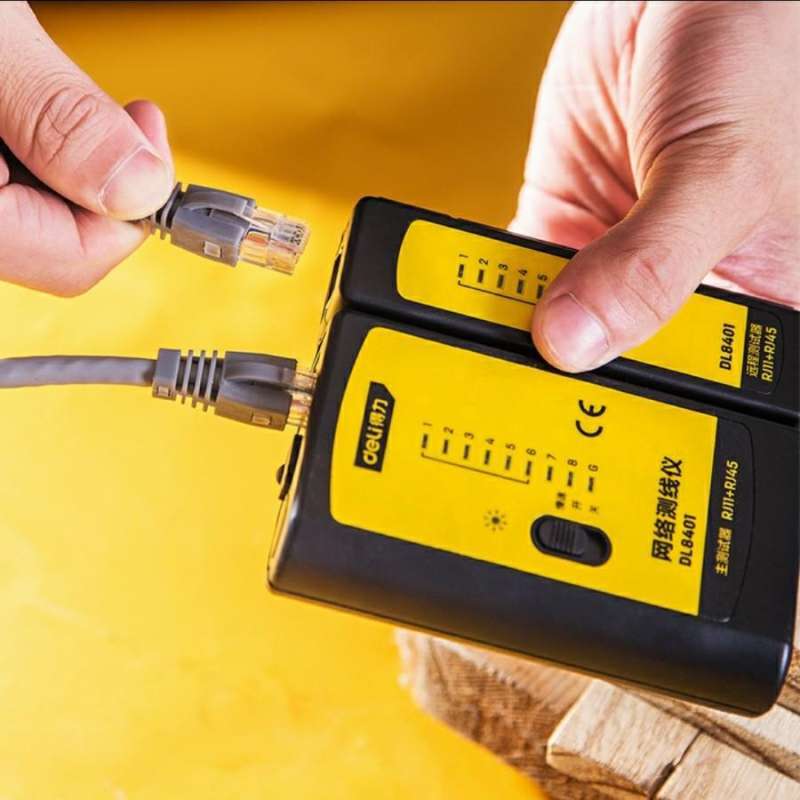 Jual Lan Tester Alat Tes Kabel Internet Rj11 Rj45 Deli Tools Di Seller ...