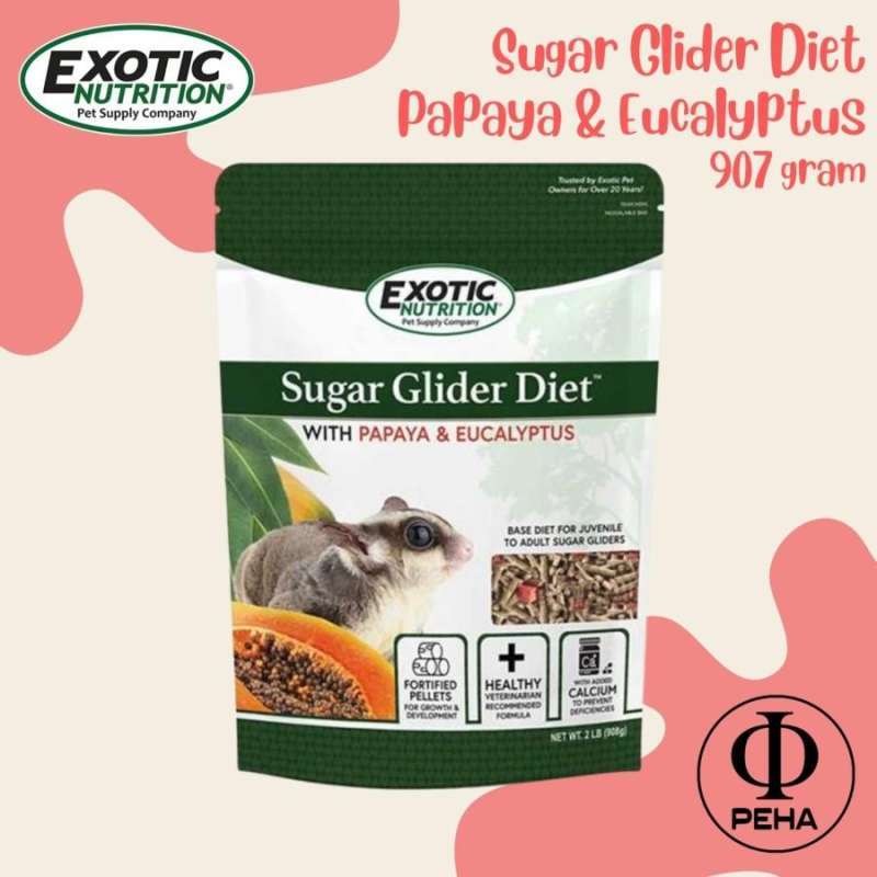 Jual Exotic Nutrition Sugar Glider Papaya Eucalyptus Makanan