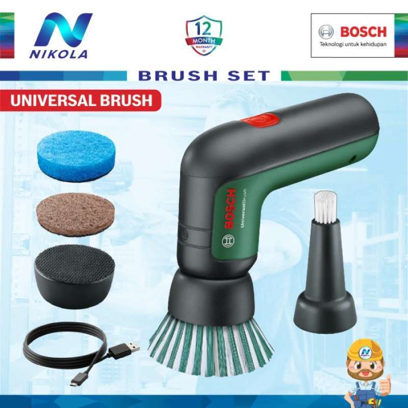 Promo BOSCH UNIVERSAL BRUSH CORDLESS CLEANING BRUSH Diskon 50 di