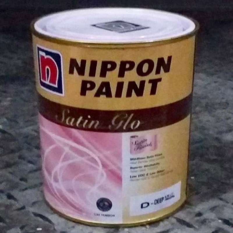 Jual NIPPON PAINT SATIN GLO 1LT SNOW WHITE / CAT TEMBOK INTERIOR di