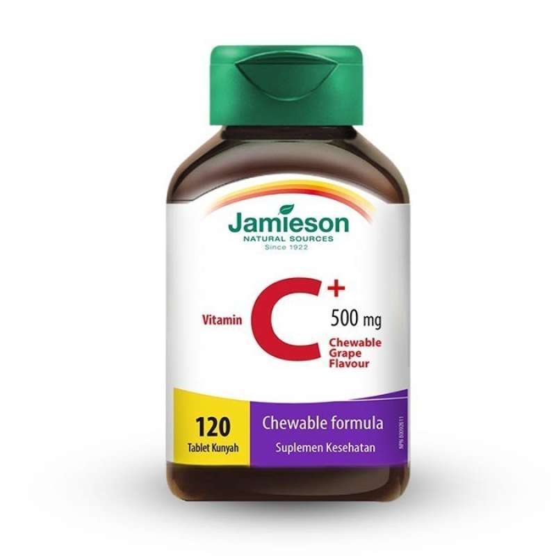 Promo JAMIESON VITAMIN C PLUS 500 MG CHEWABLE (KUNYAH) GRAPE IMPORT 120