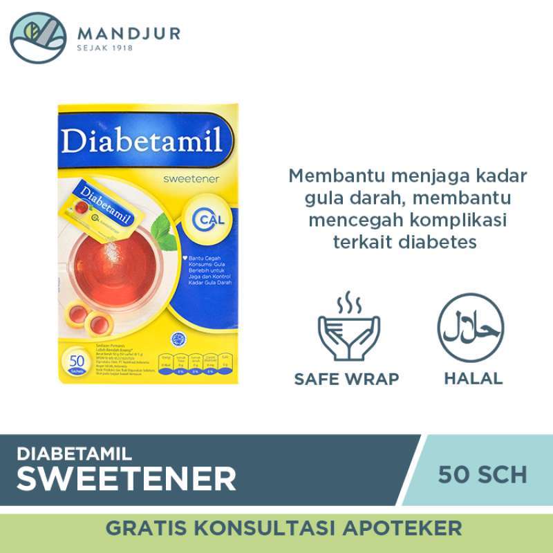 Promo Diabetamil Sweetener 50 Sachet Pemanis Alami Diabetes Rendah