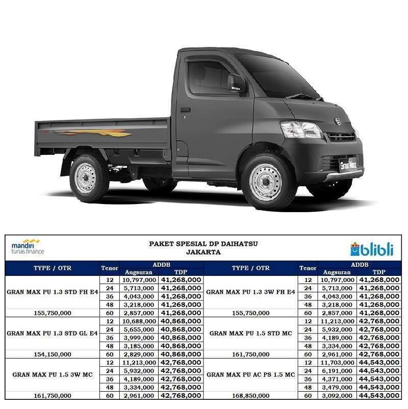 Jual Daihatsu Gran Max PU 1.5 STD MC Mobil [Paket ADDB Spesial DP] 24
