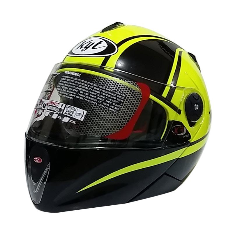 Jual KYT X Rocket Retro 2 Helm Full Face Yellow Fluo Black M di
