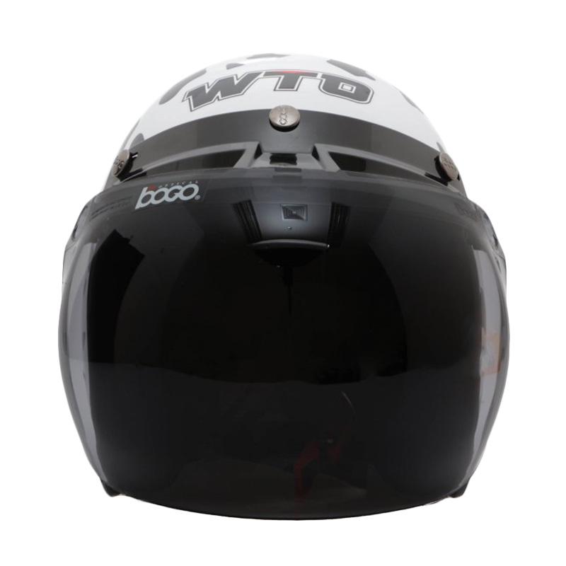 Jual WTO Helmet Retro Bogo Cow Helm Half Face - Putih