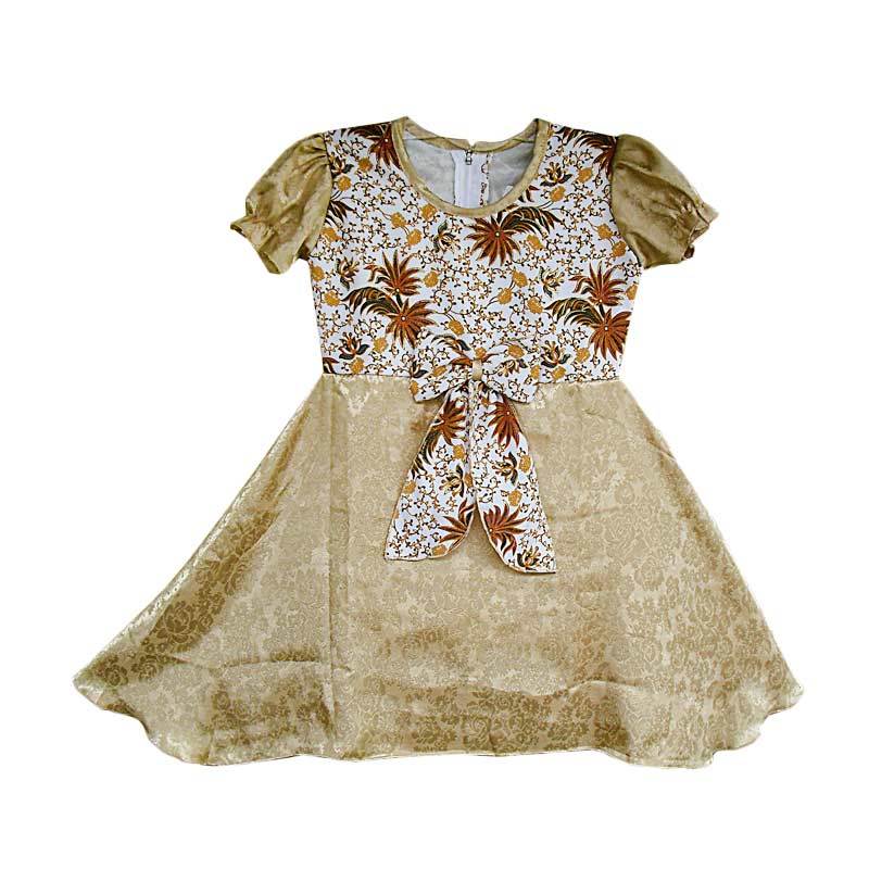 Jual Mayura Batik Anella Dress Pesta Anak - Gold Online