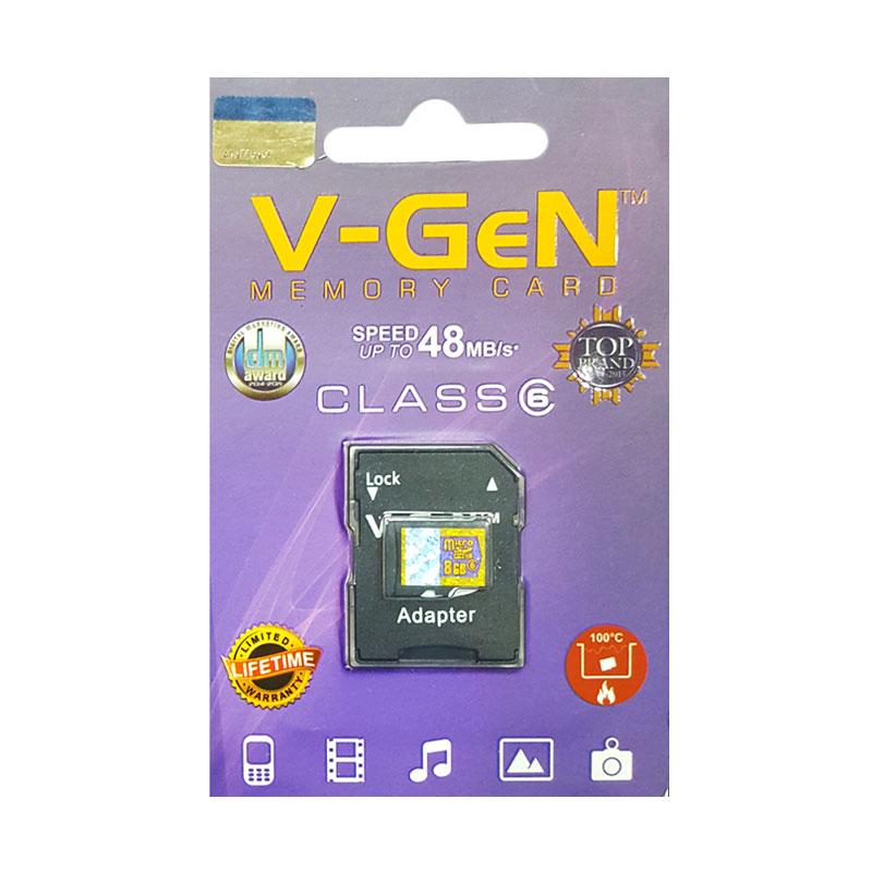 Jual VGen MicroSD Class 6 Memory Card with Adapter [8 GB/ 48 Mbps