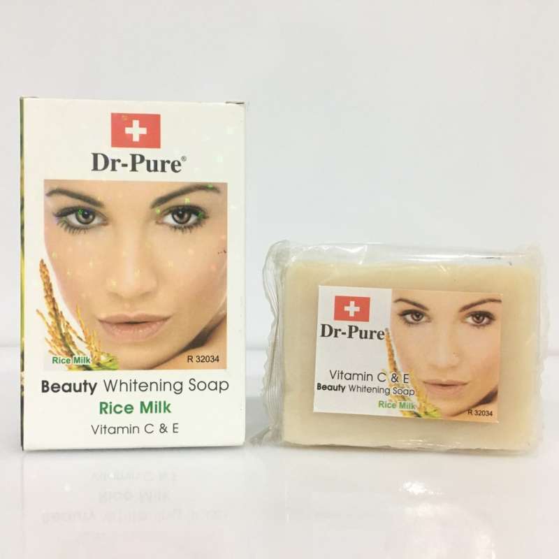 Jual SABUN DR PURE RICE MILK WHITENING SOAP SABUN CUCI MUKA MELINDUNGI