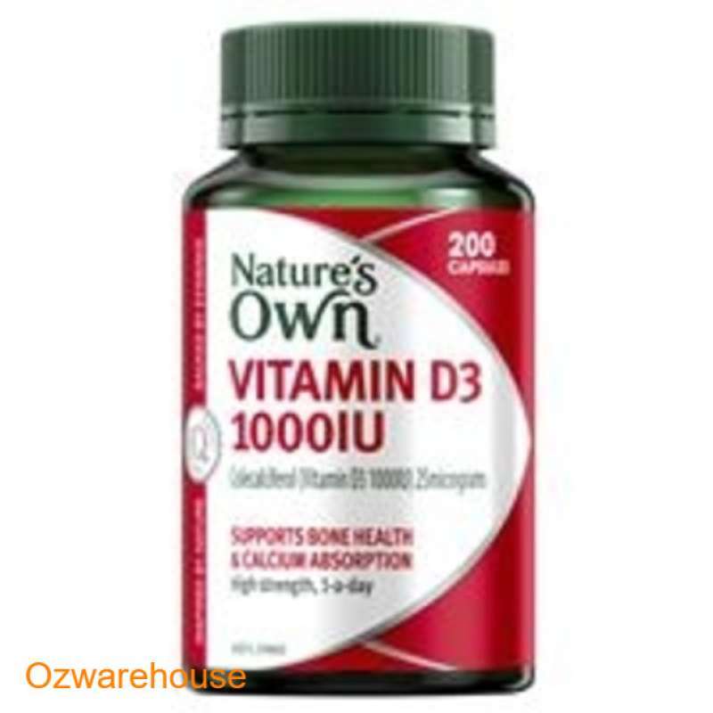 Jual Nature's Own Vitamin D3 1000iu 200 Capsules di Seller Ozwarehouse ...