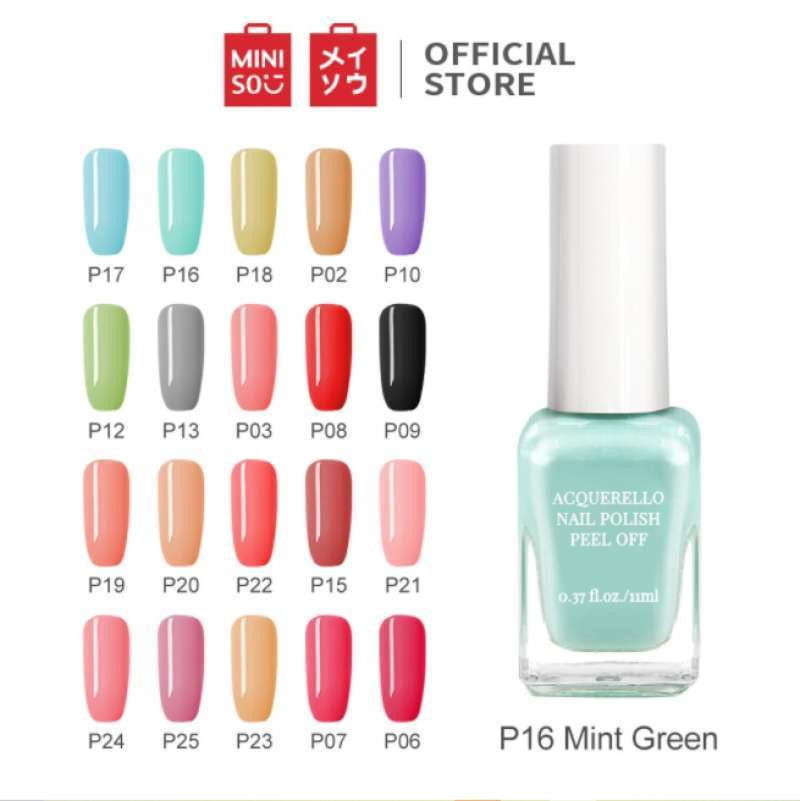 Jual Miniso Official Kutek Peel Off Acquerello Peel Off Nail Polish