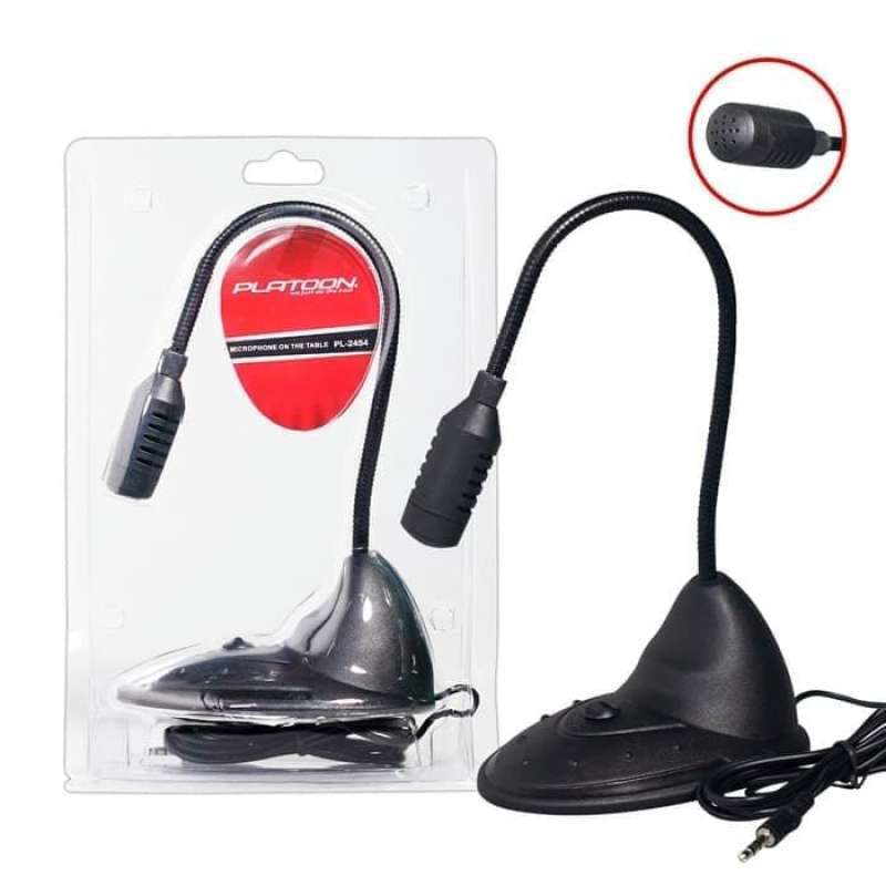 Jual Desktop Standing Microphone PLATOON PL2454 For PC and Laptop