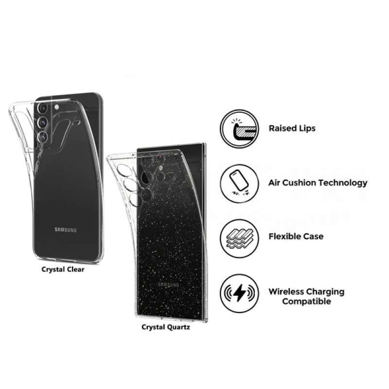 Promo Case Samsung Galaxy S22 Ultra Plus Spigen Liquid Crystal Clear