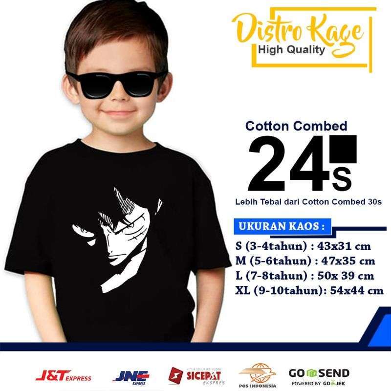 Jual PAKAIAN ATASAN BAJU KAOS ANAK GAMBAR KATA KATA TULISAN LUFFY ONE