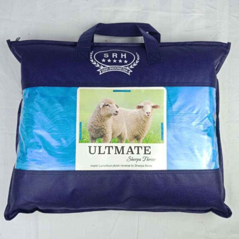 Promo Selimut Bulu Tebal Lembut Dewasa 2warna2sisi Ultimate Abu2 Uk