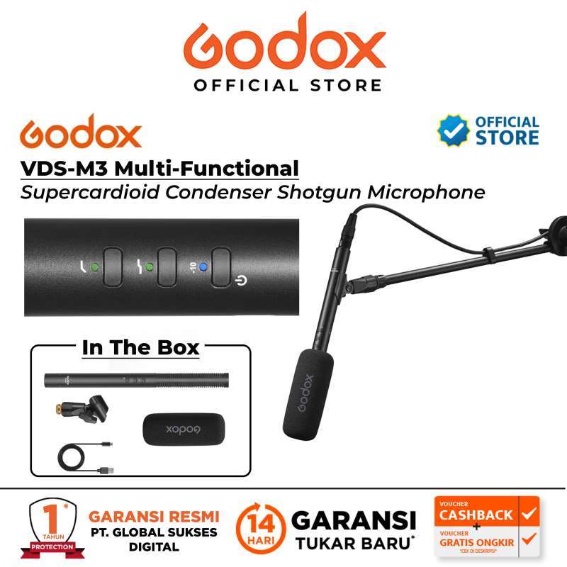 Buy Godox VDS-M3 Rechargeable Supercardioid Condenser Shotgun Microphone VDS -M3
